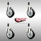 Service Caster 5 Inch 316SS Black Polyurethane Swivel 1-1/4 Inch Expanding Stem Caster Set SCC SCC-SS316EX20S514-PPUB-BLK-114-4 - alternate 1